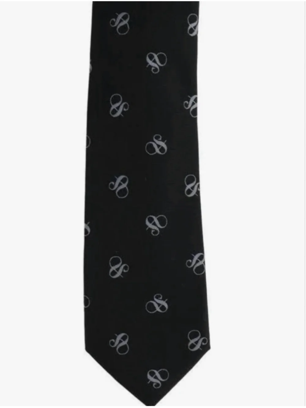Scotch & Soda Men's Repeating Logo Tie Black and Gray NWT
